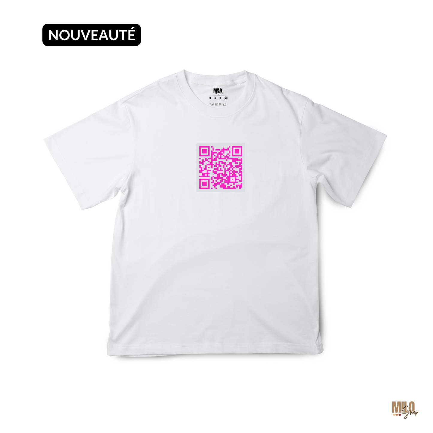 PRESTIGE - T shirt brodé - QR Code Personnalisé